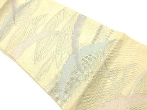 アンティーク　絽　雪芝草・芝草模様織出し袋帯（材料）
